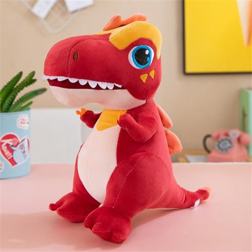 Xiyocadt Dinosaurier Kuscheltier,Dino Kissen,Flauschige Dinosaurier, Stofftierpuppe Dinosaurier Kuscheltier Geschenk Für Baby,Kinder,Erwachsene (50cm,Rot) von Xiyocadt