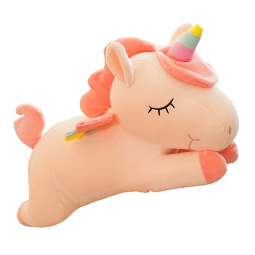 Xiyocadt Einhorn Kuscheltier Plüschtier Kissen Stofftier,Einhorn Kuscheltier Mit Flügel, Süß Teenager Herz Puppe Geschenk für Kinder Mädchen (65cm,Rosa) von Xiyocadt