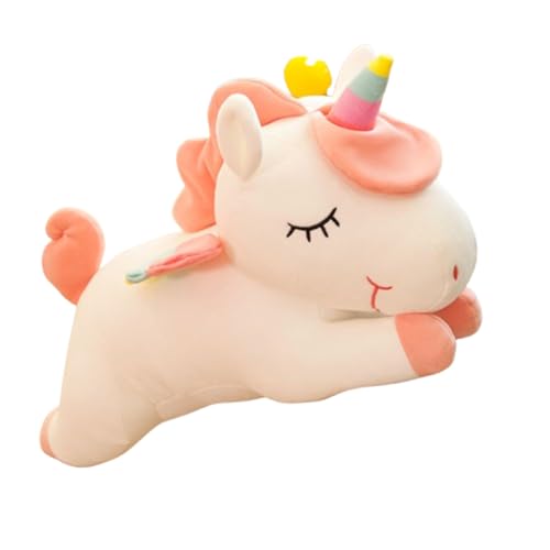 Xiyocadt Einhorn Kuscheltier Plüschtier Kissen Stofftier,Einhorn Kuscheltier Mit Flügel, Süß Teenager Herz Puppe Geschenk für Kinder Mädchen (80cm,Weiß) von Xiyocadt