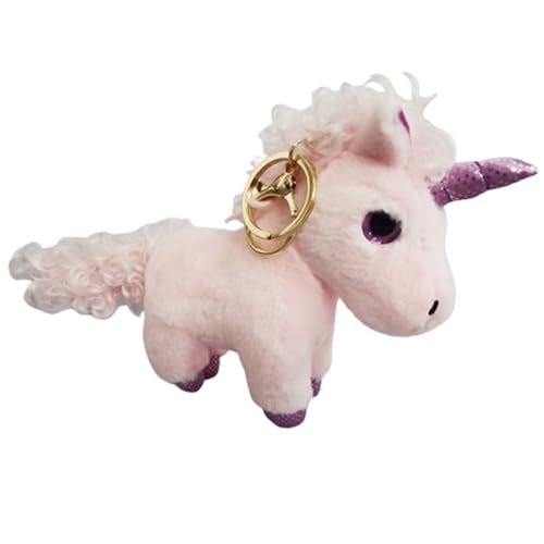 Xiyocadt Einhorn Stofftier Plüschtier, Regenbogen Flügel Kuscheltier Klein Schlüsselanhänger, Plüschkissen Spielzeug Geschenk für Mädchen, Jungen Zum Kuscheln & Spielen (15CM Stehende Rosa) von Xiyocadt