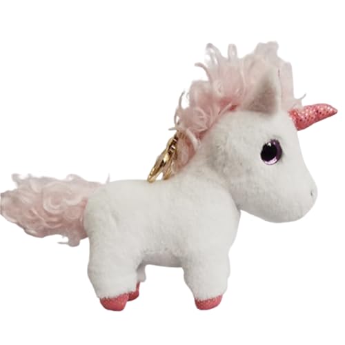 Xiyocadt Einhorn Stofftier Plüschtier, Regenbogen Flügel Kuscheltier Klein Schlüsselanhänger, Plüschkissen Spielzeug Geschenk für Mädchen, Jungen Zum Kuscheln & Spielen (15CM Stehende Weiß) von Xiyocadt