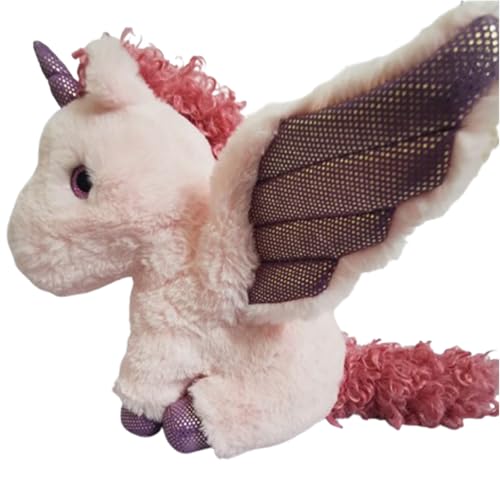 Xiyocadt Einhorn Stofftier Plüschtier, Regenbogen Flügel Kuscheltier Klein Schlüsselanhänger, Plüschkissen Spielzeug Geschenk für Mädchen, Jungen Zum Kuscheln & Spielen (25CM Reisnudeln) von Xiyocadt
