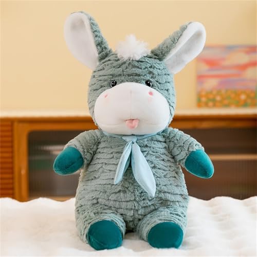 Xiyocadt Esel Kuscheltier, Süße Esel Plüschpuppen, Weich Esel Plüschtier zum Kuscheln und Spielen, Kleines Kuscheltier, Geschenk für Mädchen, Jungen (23 cm,Grün) von Xiyocadt