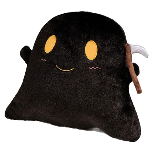 Xiyocadt Geister Kissen, Ghost Plush, Halloween Geister, Halloween Kuscheltier, Cute Pillow für Sofa, Stuhl, Couch, Dekoration, Kissen (30 * 35CM,Schwarz) von Xiyocadt