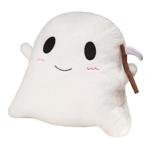 Xiyocadt Geister Kissen, Ghost Plush, Halloween Geister, Halloween Kuscheltier, Cute Pillow für Sofa, Stuhl, Couch, Dekoration, Kissen (30 * 35CM,Weiß) von Xiyocadt