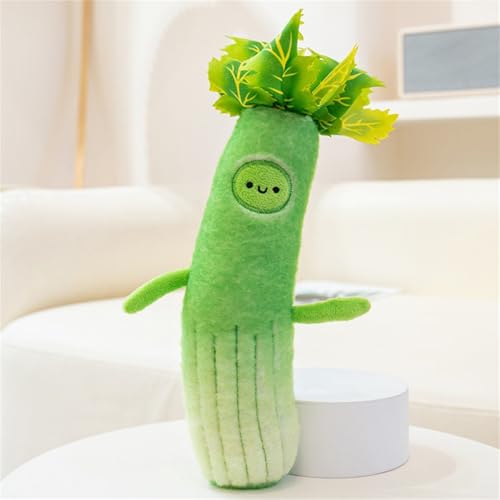 Xiyocadt Gemüseplüschspielzeug, Mini-Gemüse Plüschpuppen, Kuscheltier Plüschtier Kissen Gemüse Gemüsesorten aus Plüsch, Geschenk für Kinder Mädchen Jungen (Celery-29 cm) von Xiyocadt