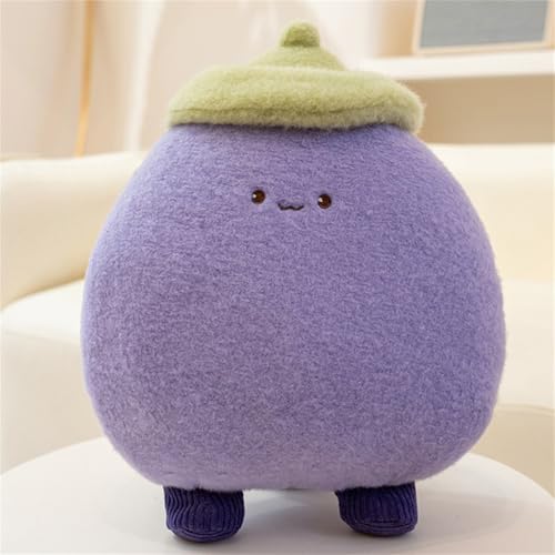 Xiyocadt Gemüseplüschspielzeug, Mini-Gemüse Plüschpuppen, Kuscheltier Plüschtier Kissen Gemüse Gemüsesorten aus Plüsch, Geschenk für Kinder Mädchen Jungen (Eggplant-22 cm) von Xiyocadt