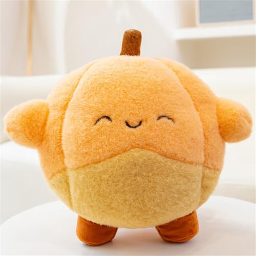 Xiyocadt Gemüseplüschspielzeug, Mini-Gemüse Plüschpuppen, Kuscheltier Plüschtier Kissen Gemüse Gemüsesorten aus Plüsch, Geschenk für Kinder Mädchen Jungen (Pumpkin-18 cm) von Xiyocadt
