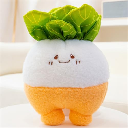 Xiyocadt Gemüseplüschspielzeug, Mini-Gemüse Plüschpuppen, Kuscheltier Plüschtier Kissen Gemüse Gemüsesorten aus Plüsch, Geschenk für Kinder Mädchen Jungen (Radish-22 cm) von Xiyocadt