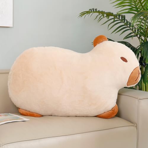 Xiyocadt Gewichtstiere Capybara, Weiches Kawaii Kuscheltier, Capybara Kuscheltier Kissen, Super Weiche Gefüllte Capybara Stofftier Plüsch Puppe für Jungen Mädchen, Home Deko Kinder (50cm,mn) von Xiyocadt