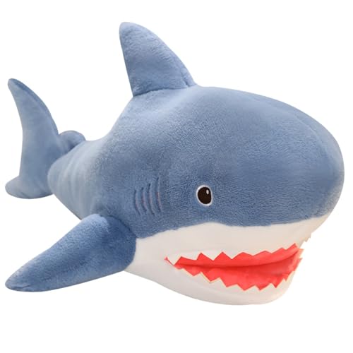 Xiyocadt Grau,Hai Plüschtier Plüschtier Kissen Schlafzimmer Sofa Dekorative Kissen Bettwäsche Kinder Geschenk Freunde (80cm) von Xiyocadt