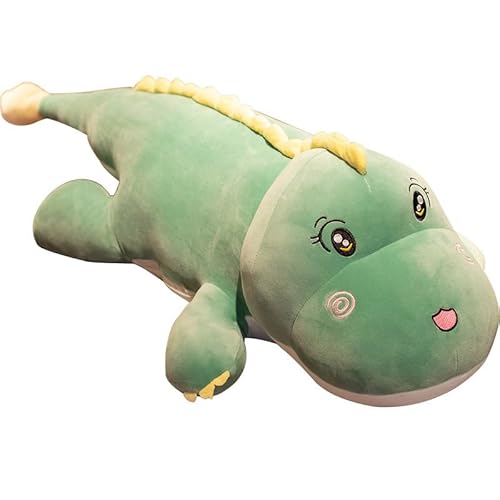 Xiyocadt Große niedliche Spielzeug Dinosaurier Plüsch Spielzeug, Lange Dinosaurier Plüsch Kissen, Körper Kissen, Kinder Geschenk, Geburtstagsgeschenk. (80cm,grün) von Xiyocadt