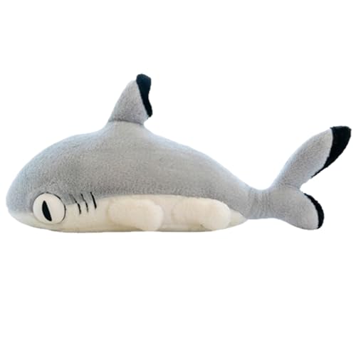 Xiyocadt Hai Katze Plüschtier, Hai Katzenpfote Plüsch Spielzeug, Baby Shark Weiches Stofftier, Kuscheltier Groß Kinder Puppe Kissen für Zuhause/Büro/Wohnzimmer/Schlafzimmer (110CM,grauweiß) von Xiyocadt