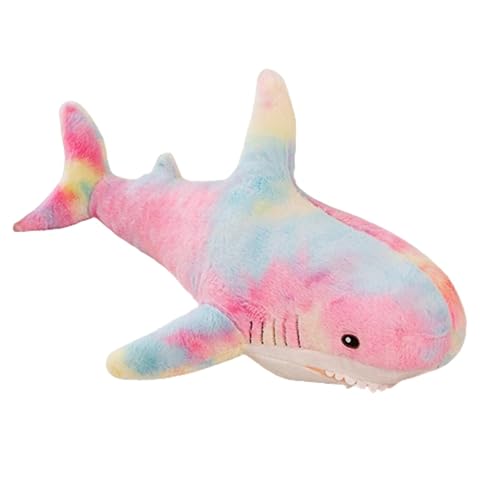 Xiyocadt Hai Kuscheltier, Hai Plüschtier, Shark Plush, Hai Kissen, Kuschelige Spielgefährten für Kinder, Geburtstage und Besondere Anlässe (100CM,Schillernde Farbe) von Xiyocadt