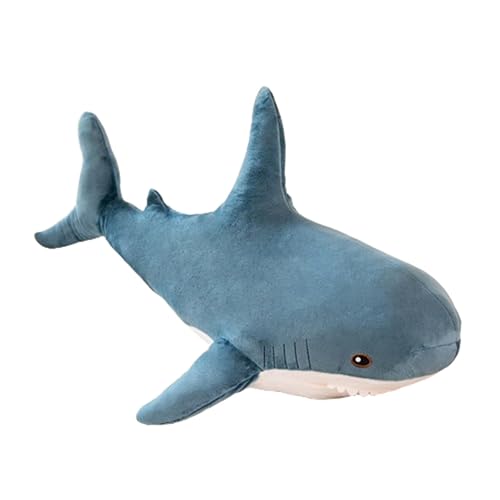 Xiyocadt Hai Kuscheltier, Hai Plüschtier, Shark Plush, Hai Kissen, Kuschelige Spielgefährten für Kinder, Geburtstage und Besondere Anlässe (30CM,Blau) von Xiyocadt