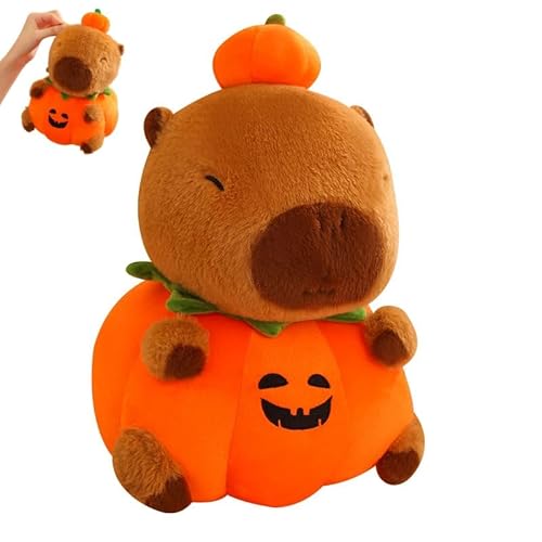 Xiyocadt Halloween Capybara Kuscheltier mit Outfit Süßes Capybara Plüschtier mit Halloween-Kostüm & Zubehör, Geschenk für Kinder Jungen Mädchen als Deko (40CM) von Xiyocadt