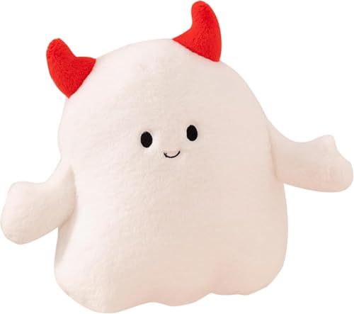 Xiyocadt Halloween Geister Plüschtier Geist Kuscheltier, Halloween Kürbis Kuscheltier mit Kürbis, Deko Kissen Weich Plüsch Puppe Spielzeug Stofftier Plüschkissen, Für Kinder Geschenk (28CM,A) von Xiyocadt