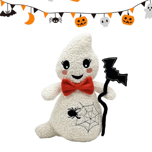 Xiyocadt Halloween Geisterkissen,Plush Halloween Ghost, Halloween Puppe Dekoration,Halloween Parties Plushie Halloween Geisterstofftier Geisterkissen für Kinderzimmer Sofa Dekoration (26cm) von Xiyocadt
