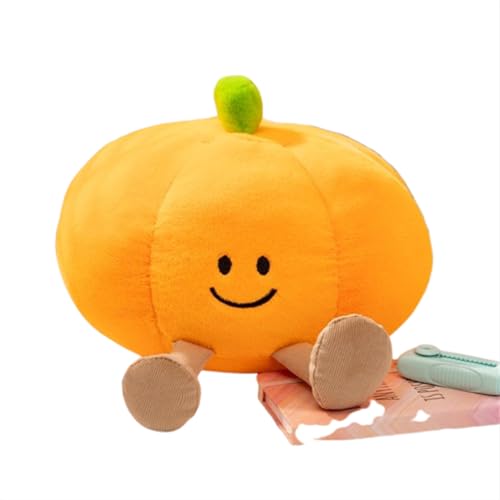 Xiyocadt Halloween Kuscheltier Plüsch Spielzeug, Halloween Kürbis Kuscheltier mit Kürbis, Plüsch Geist, gefülltes Teufelsspielzeug mit klappbaren Hüten,Plüschtier Kürbiskissen (24cm) von Xiyocadt