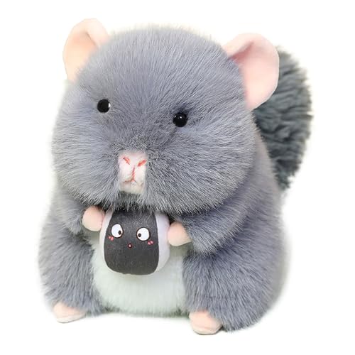 Xiyocadt Hamster Kuscheltier, Süßes Hamster Plüschtier Stofftier Flauschig Kissen, Kuscheltier Hamster Plüschtier Hamster Kissen,Grau/Weiß Weiches Hamster Puppen Spielzeug Für Geschenke, (20cm,B) Xiyocadt Hamster Kuscheltier, Süßes Hamster Plüschtier Stofftier Flauschig Kissen, Kuscheltier Hamster Plüschtier Hamster Kissen,Grau/Weiß Weiches Hamster Puppen Spielzeug Für Geschenke, (20cm,B) von Xiyocadt