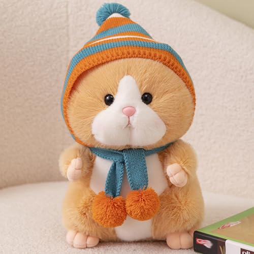 Xiyocadt Hamster Plüschtier, Goldener Bär Sorten Plüsch Kuscheltier Puppen, Tiere Stofftier Spielzeug, Süß Kissen Deko Geschenk für Kinder (25CM,Hellbraun) von Xiyocadt