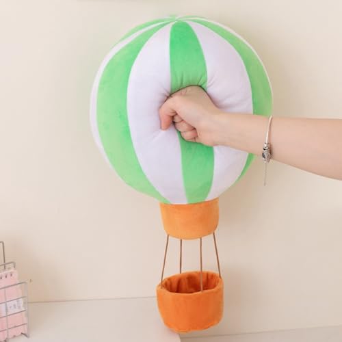 Xiyocadt Heißballon Form Plush Spielzeug, Kreative Klein Stofftier Plüschtier, Weich Kuscheltier Kissen Deko für Kinder Mädchen Jungen (20CM,Grün Weiß) von Xiyocadt