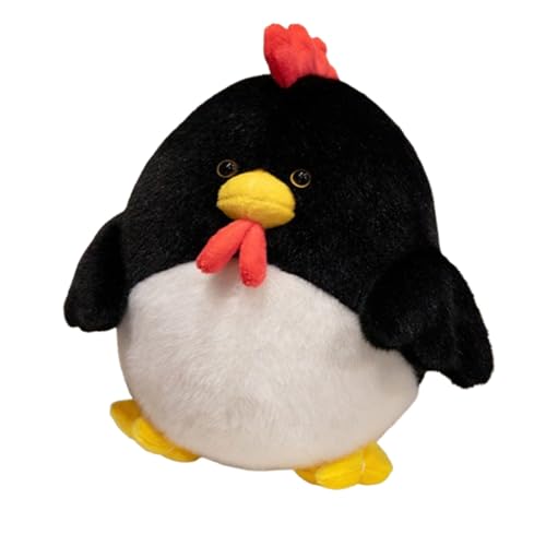 Xiyocadt Hühner-Kissen-Spielzeug, niedliche Kissenpuppen, dekoratives Kinder-Kissen-Spielzeug, Mädchen, Jungen (27cm,Schwarzes Huhn) von Xiyocadt