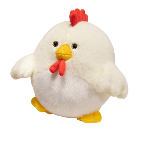 Xiyocadt Hühner-Kissen-Spielzeug, niedliche Kissenpuppen, dekoratives Kinder-Kissen-Spielzeug, Mädchen, Jungen (27cm,Weißes Huhn) von Xiyocadt