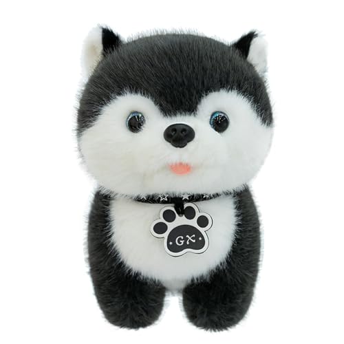 Xiyocadt Husky Kuscheltier Süßes Husky Plüsch Spielzeug Puppe Flauschiger & Kuscheln Geschenk für Kinder Jungen Mädchen (33cm) von Xiyocadt