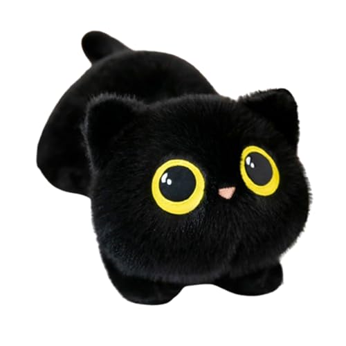 Xiyocadt Katze Plüschtier, Katze Kuscheltier,Weiches Stofftier Niedliches Plüschkätzchen Spielzeug Realistisches Weiches Plüschtier Flauschigen Geschenk für Mädchen und Kinder (65cm,schwarz) von Xiyocadt