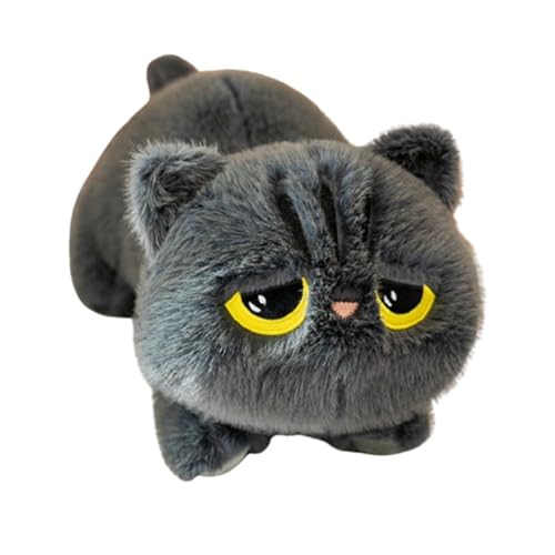 Xiyocadt Katze Plüschtier, Katze Kuscheltier,Weiches Stofftier Niedliches Plüschkätzchen Spielzeug Realistisches Weiches Plüschtier Flauschigen Geschenk für Mädchen und Kinder (85cm,grau) von Xiyocadt