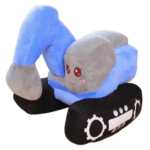 Xiyocadt Kinder Plüsch Bagger, Ausgestopftes Bagger Plüschtier, Plüsch Bagger Spielzeug, Bagger Stofftier Plüsch, Bagger Puppenspielzeug zum Spielen und Kuscheln (26x23 cm,Blau) von Xiyocadt
