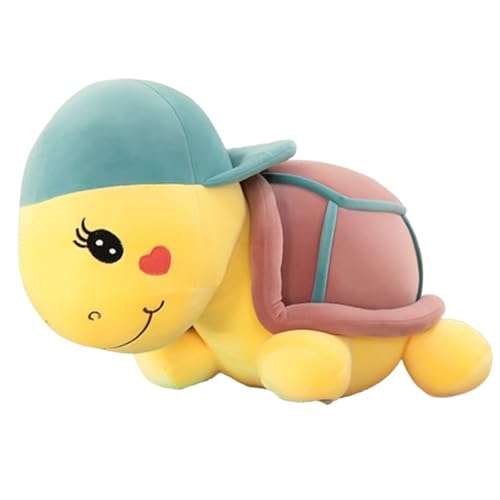 Xiyocadt Kinder Schildkröte Kuscheltier Tragen Sie einen Hut, Große Augen Weiches Karikatur Plüschtier Rückenlehne, Meeresschildkröte Spielzeug Kissen für Junge (50cm,Violett) von Xiyocadt