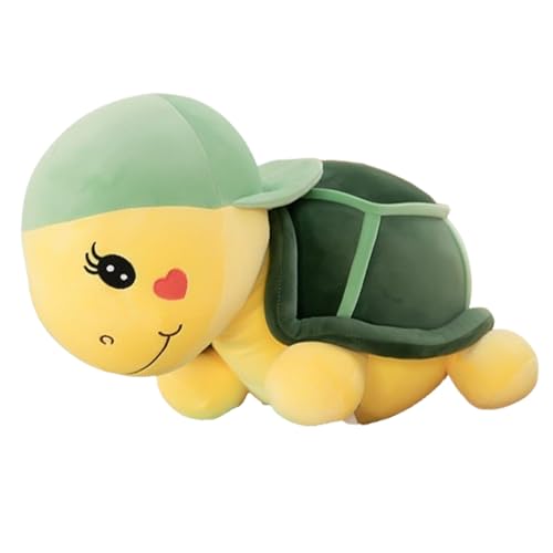 Xiyocadt Kinder Schildkröte Kuscheltier Tragen Sie einen Hut, Große Augen Weiches Karikatur Plüschtier Rückenlehne, Meeresschildkröte Spielzeug Kissen für Junge (50cm,grün) von Xiyocadt