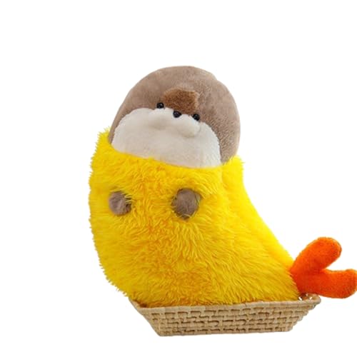 Xiyocadt Kreatives Plüschspielzeug Robben Plüsch Kissen,Gebratene Garnelen Leopard Leopard Puppe Plüschtier, Robbe Puppe Schlafkissen Sofa Nachttisch Kissen, Ornament (70cm,braun) von Xiyocadt