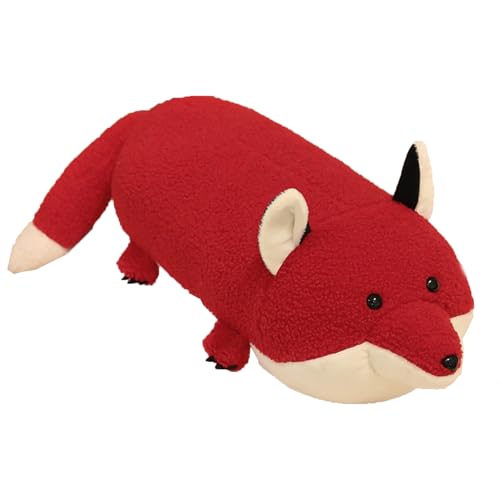 Xiyocadt Krokodil Fuchs Schneeleoparde Plüschen Spielzeug,Stofftier Weiches Fuchs Puppet,Flauschiger Kuscheltier Kuschelweiches Plüschtier Kissen Für Kinder Geburtstage Besondere Anlässe (80cm,Fuchs) von Xiyocadt