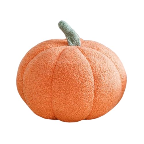 Xiyocadt Kürbis Kissen, Dekokissen,3D Plüsch Kürbis Dekokissen, Halloween Förmiges Zierkissen Kopfkissen, Heim Dekoration für Wohnzimmer Schlafzimmer Sofa Auto (40CM,orange) von Xiyocadt