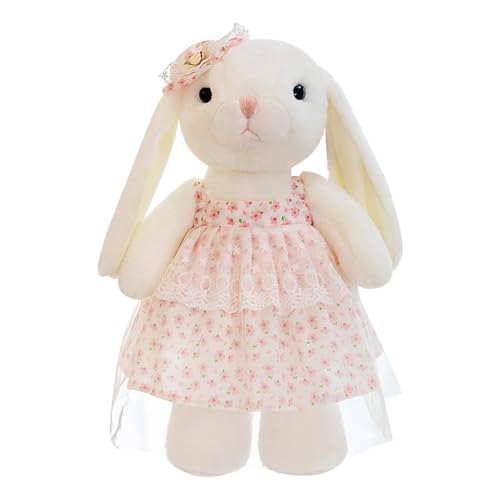 Xiyocadt Kuscheltier Hase Schlappohren,Lamb Hase Im Kleid Kaninchen Plüschtiere Kawaii Kuscheltier Stofftier Puppen Dekoration Geschenk Für Kinder Freundin (45cm,Rosa) von Xiyocadt