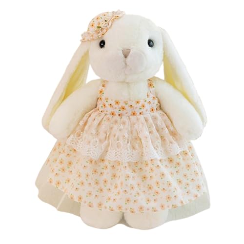 Xiyocadt Kuscheltier Hase Schlappohren,Lamb Hase Im Kleid Kaninchen Plüschtiere Kawaii Kuscheltier Stofftier Puppen Dekoration Geschenk Für Kinder Freundin (60cm,Gelb) von Xiyocadt