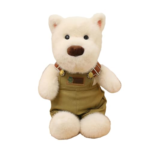 Xiyocadt Kuscheltier Hund,Hund Westie Plüschtier Abnehmbarer Overall,Westie Figur Kawaii Hunde Kuscheltier Für Kinder,Der Treue Begleiter Zum Kuscheln Und Liebhaben Für Jeden Anlass (30cm,Grün) von Xiyocadt