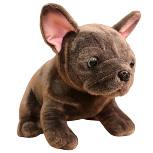 Xiyocadt Kuscheltier Hund 25cm, Plüschtier Hunde, Stofftier Bulldog Spielzeug, Plüschhund Puppen Kuscheltiere, Kissen Plushie Geschenk für Kinder Jungen und Mädche (Grau) von Xiyocadt
