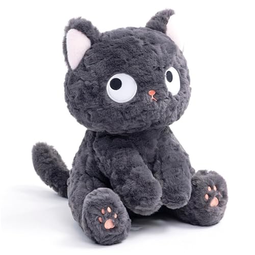 Xiyocadt Kuscheltier Katze, Schwarze Katze Kuscheltier, Plüsch Katze,Kissen Katze, Kinder Spielzeug Geschenke für Mädchen und Jungen (30CM) von Xiyocadt
