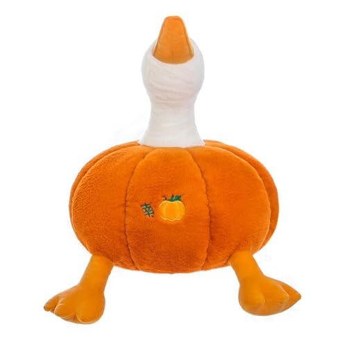 Xiyocadt Kuscheltier Kürbis Gans,Orange Ente Plüschtier,Haunted House Dekoration, Halloween Kürbis Gans Gefülltes Tier Sofa Bett Home Dekoration, Kreatives und lustiges Geschenk (35cm) von Xiyocadt