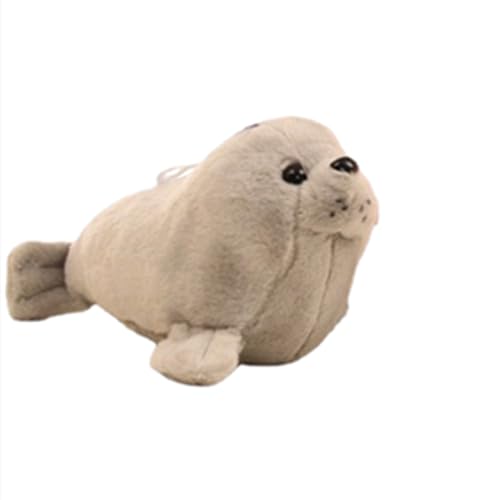 Xiyocadt Kuscheltier Seehund Robbe, Chubby Blob Seal Kissen, Plüschtier Robbe,Kleiner Seelöwe Plüschtier werfen Kissen,Ragdoll Aquarium Puppe Kinder Geschenk, für Jungen und Mädchen (25cm,grau) von Xiyocadt
