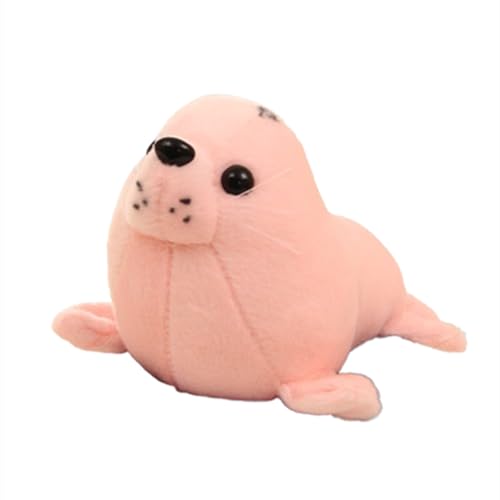 Xiyocadt Kuscheltier Seehund Robbe, Chubby Blob Seal Kissen, Plüschtier Robbe,Kleiner Seelöwe Plüschtier werfen Kissen,Ragdoll Aquarium Puppe Kinder Geschenk, für Jungen und Mädchen (25cm,rosa) von Xiyocadt