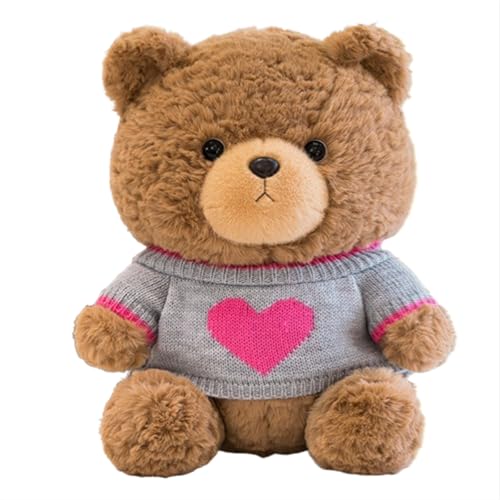 Xiyocadt Kuscheltier Teddybär Plüschtier, Plüsch Bär, Flauschiger Stofftier zum Kuscheln Spielen,Mit Pullover Kuscheltiere Flauschige Puppen for for Kinder,Geschenke für Kinder Mädchen (25cm,A) von Xiyocadt