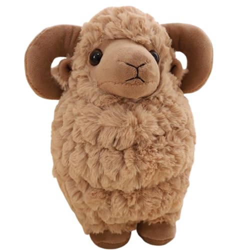 Xiyocadt Lamm Plüschtier,Ziege Stofftier,Plüsch Schaf Kuscheltiere Spielzeug Kissen Puppe, Alpaka Kuscheltier,Plushies Weiches Lammfellwolle Stofftier Kissen Geschenk für Kinder (35cm,rosa gelb) von Xiyocadt