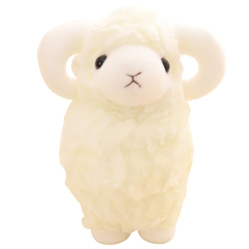 Xiyocadt Lamm Plüschtier,Ziege Stofftier,Plüsch Schaf Kuscheltiere Spielzeug Kissen Puppe, Alpaka Kuscheltier,Plushies Weiches Lammfellwolle Stofftier Kissen Geschenk für Kinder (35cm,weiß) von Xiyocadt