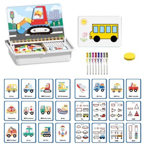Xiyocadt Magnetisches Puzzle zum Anziehen für unterwegs, doppelseitiges Lernspielzeug für Kinder und Erwachsene ab 14 Jahren (A) von Xiyocadt