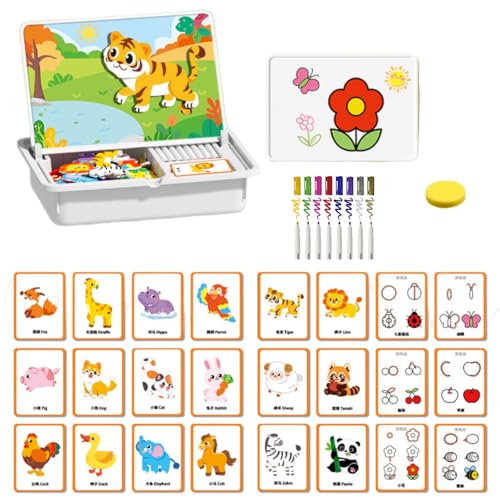 Xiyocadt Magnetisches Puzzle zum Anziehen für unterwegs, doppelseitiges Lernspielzeug für Kinder und Erwachsene ab 14 Jahren (B) von Xiyocadt